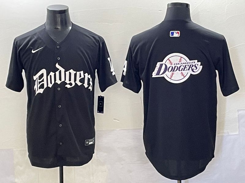 Men 2025 Los Angeles Dodgers Blank Black Seventh generation Joint Name Nike MLB Jersey style 33